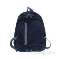 Sacket élégant élégant en denim élégant Sac à dos sans fondu école lavable Denim Sac à dos imperméable Sac à dos accepter le logo imprimé